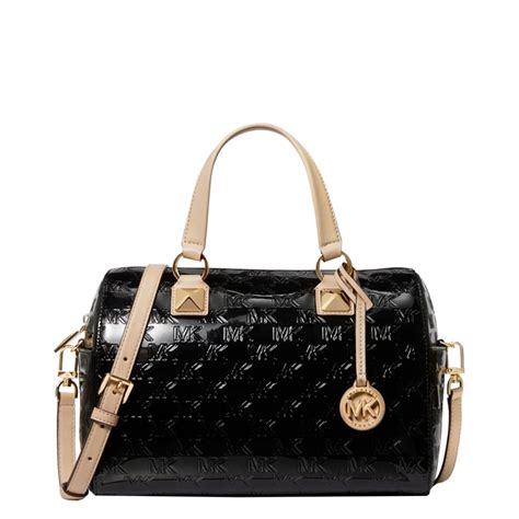 michael kors grayson md satchel black|Michael Kors carine large satchel.